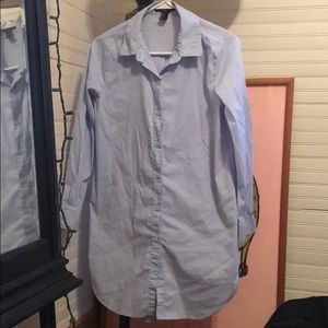 Light blue button up dress